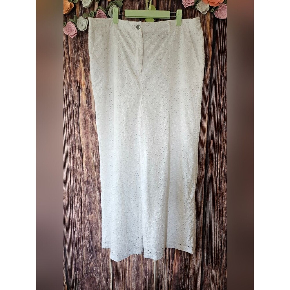 Joie Eyelet Lace Wide Leg Pants Size XL